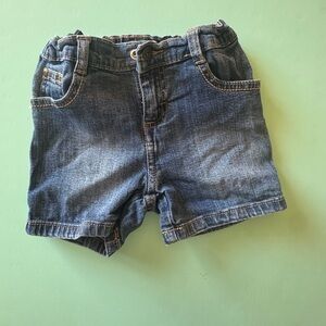 Wrangler Kids Denim Shorts Size 4T Elastic Waist Blue Jean Shorts Real Pockets